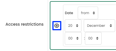 Moodle - Restriction Settings - Display Greyed Out